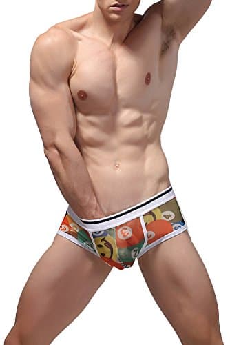 EUROUS Men's Cartoon pattern Breathable Mesh Boxer underpants