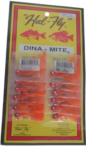 Big Bite Baits 3GM-500 Hal-Fly Fishing Bait, Red/Chartreuse/Orange, 1/12 oz