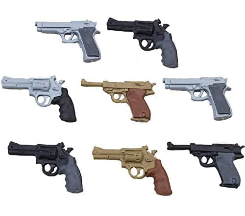 KASTLEE Creative 3D Stationery Eraser Mini Cute Pistol Pattern for Boys and Girls Prize Party Favors Gift Educational Toys. 8 Pieces