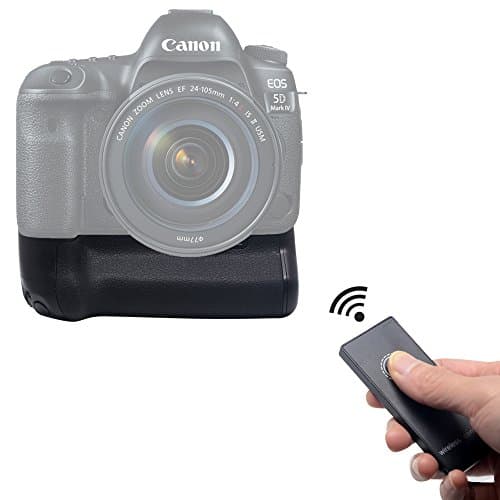 Mcoplus BG-5DIV Pro Vertical Battery Grip Holder with 2.4G Wireless Remote Control for Canon 5D Mark IV 4 5D4 Camera as BG-E20 Replacement Works with LP-E6 LP-E6N Battery