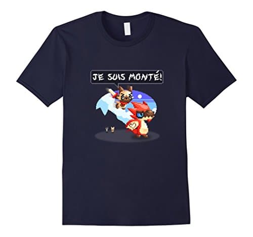 Men's Je Suis Monte Pixel Art Tee 2XL Navy