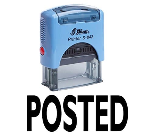 POSTED Self Inking Rubber Stamp Office Stationary Custom Shiny Stamp