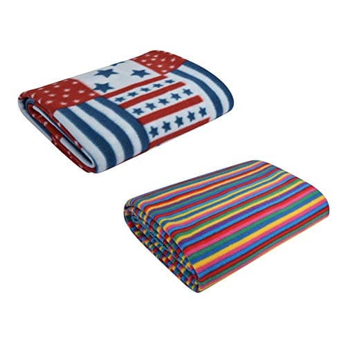 Double-Sided Knitted Throw Sofa Blanket Colorful Stripe Napping Carpet 5060 Inch