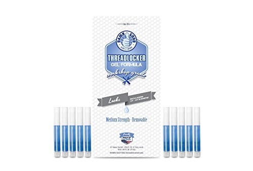Damn Good 12502DG Blue Medium Strength Gel Thread Locker, 10 x 1.7 mL Bullet Tubes, 17 mL, .06 fl. oz. Bullet Tube (Pack of 10)
