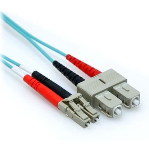 Diablo Cable 0.5m 10 Gb LC/SC Duplex 50/125 Multimode Fiber Patch Cable Aqua (5-Pack)