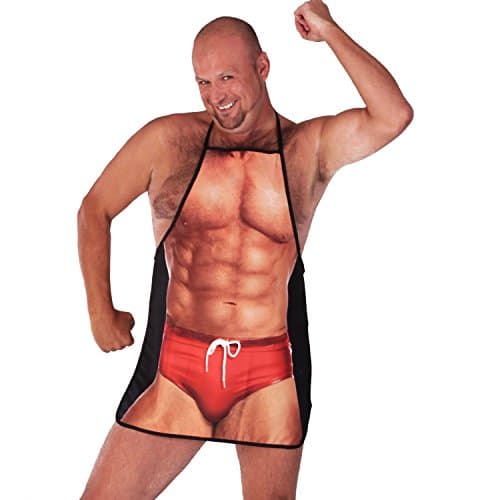 Man - swimwear Novelty Apron by Divja