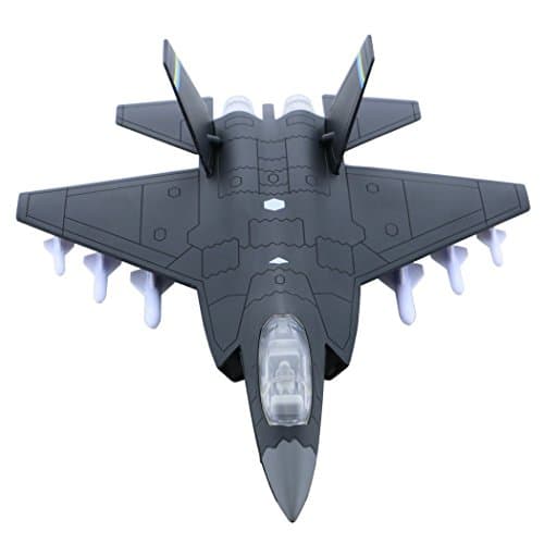Micord Alloy Planes/Airplane/Aircraft Toy With Pull Back Stealth Bombers and Fighter Planes (Black)