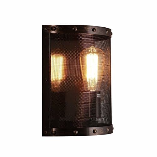 WANGXIAOLINbideng WANGXIAOLIN Industrial Style Retro Wall Lamp Creative Bar Cafe Restaurant American Iron Mesh Wall Lamp