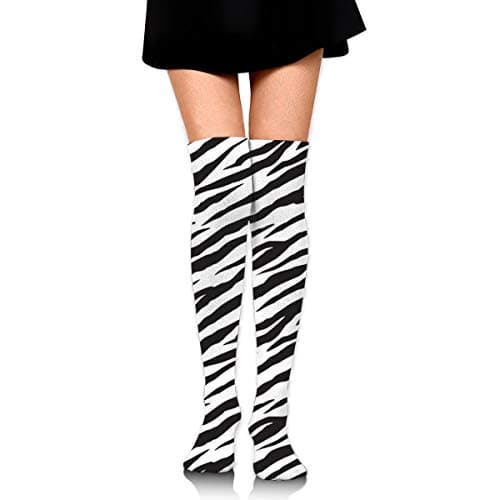 Knee High Socks Zebra Stripes Long Socks Boot Stocking Compression Socks For Women
