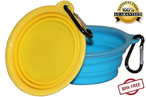 Northern Outback Travel Pet Bowl 2 Pack 2 Cup Silicone Collapsible Dog Bowl Cat Bowl