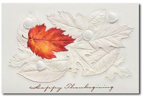 Birchcraft Studios 8350 Fallen Leaves - Gold Lined Envelope with White Lining - Brown Ink - Pack of 25