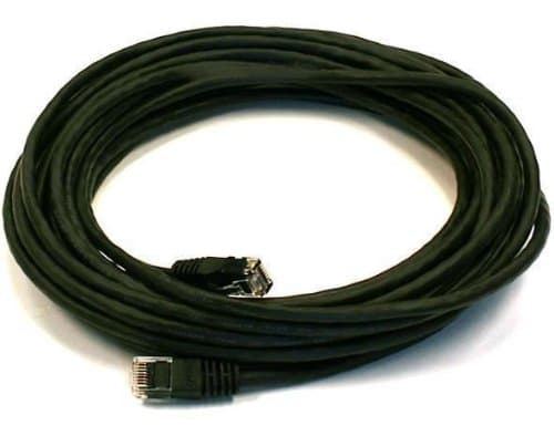 New 25ft 7.5m Black 25' Ft Rj45 Cat5 Cat5e Ethernet Lan Network Internet Computer Patch Cable