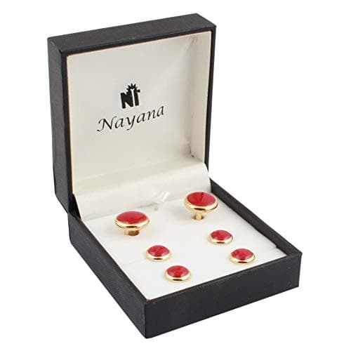 virom Cufflinks and Studs Set for Tuxedo Shirts Business Wedding 2 Cufflinks and 4 Studs