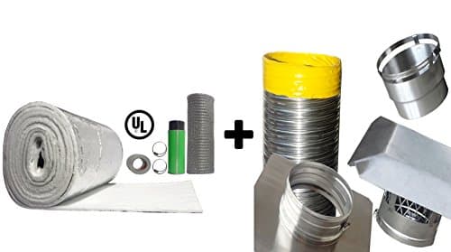 Rockford Chimney Supply Smooth Wall Chimney Liner Insert Kit, 8 Inch x 25 Feet with Blanket Insulation Kit