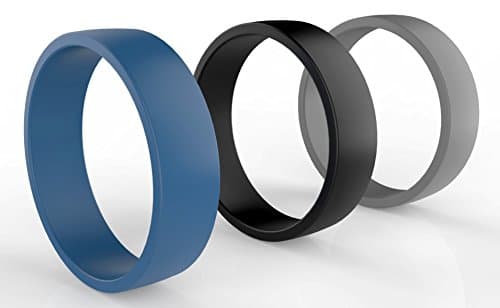 Silicone Wedding Ring For Men By North Action, Comfortable Fit, Anti-scratch, Non-conductive Wedding bands for Men, Fit Band - Ideal for Athletes, Craftsmen, Electricians. Non-Allergenic Medical Grade