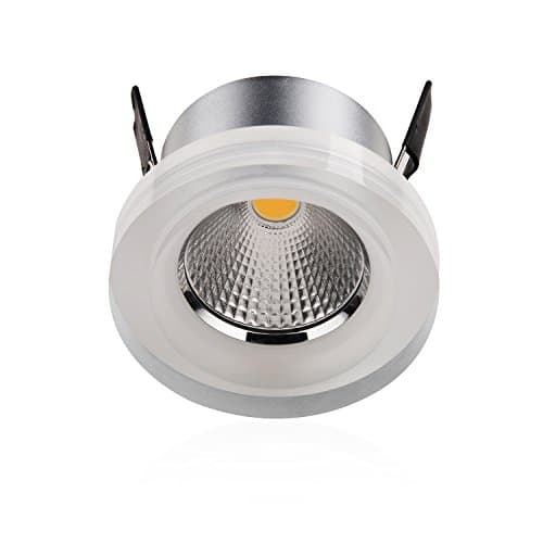OBSESS Acrylic LED Recessed Downlight, Round Shape Acrylic LED Recessed Downlight Fixture for Indoor General and Display Lighting, Cabinet Lighting, 8W 3-Inch Ceiling Light 2700K Warm White