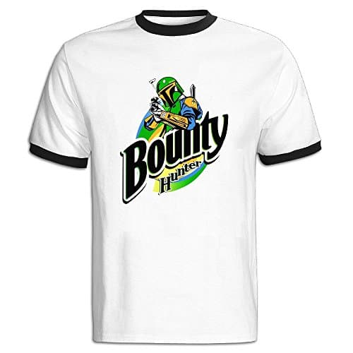 Star Wars Classic The Bounty Hunter Color Blocking Short Tshirts Male Funny