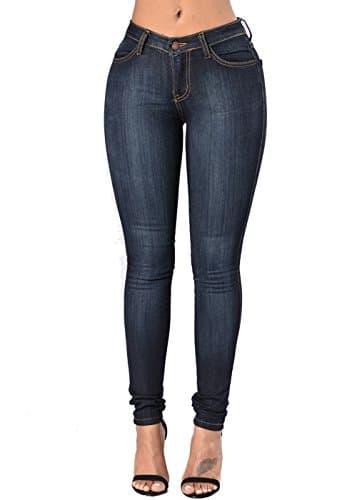 zhenweius Women's Curvy Basic Denim Jeans Stretch Skinny Pants