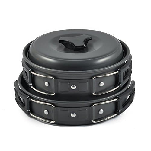 Camping Pan,Malihome Outdoor Camping Cookware Cooking Set Pan Pot for Backpacking, Hiking and Picnic