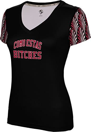 Women's Como Estas Noveltee Deco SL V-Neck Training Tee (Medium)