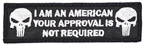 3 3/4" X 1" Saying Quotes with Punisher Skull Velcro Patches Tactical