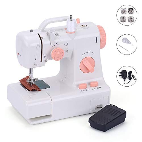 Mini Sewing Machine Portable Electric Household 2 Speed Adjustment Light