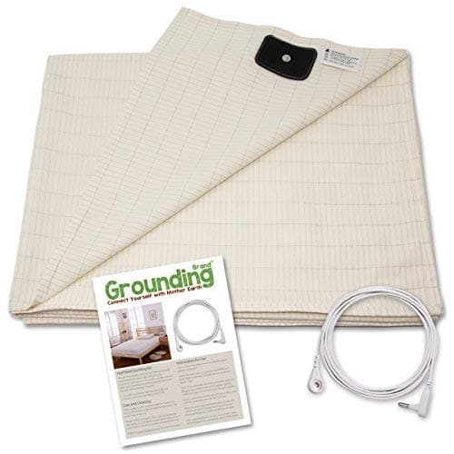 Earthing Half Sheet with Grounding Connection Cord - Silver Antimicrobial Conductive Mat for Better Sleep, Natural Wellness and Healthy Earth Energy, Large 98x35.5 Inches fits Full, Queen and King