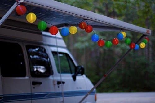 LED Solar String Lights,16ft 20LED 8MODES,KNOWHOME Fabric fairy Lantern Ball Lights, Waterproof,Christmas Lights,Ideal for Wedding, Party,Garden,Patio Lights Decoration (Multi Color)