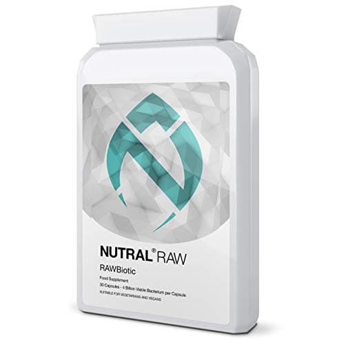 RAWBiotic 30 Vegan Capsules 8 Strain Digestive Probiotic Multiplex - High Potency Digestive Support