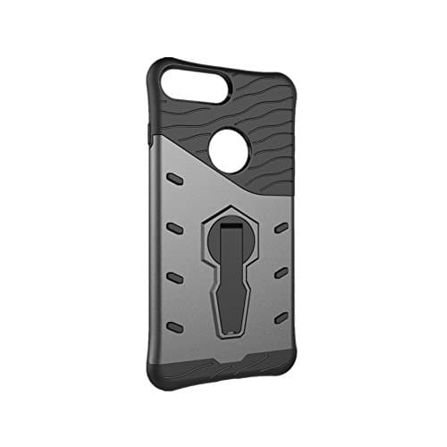 Reinhardt GEM iPhone 7 Plus Case,PC+TPU Hybrid Materials with 360 Degree Rotating Kickstand Case for iPhone 7 Plus,Gray