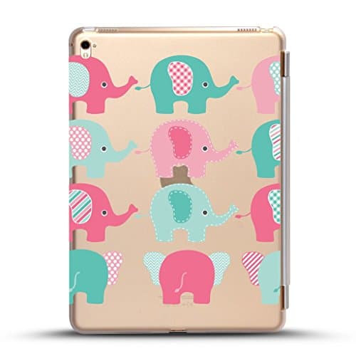 iPad mini 4 case , Come with White detachable smart cover for Auto Wake/Sleep Feature, Cute Elephant Design for New iPad Mini 4 Retina Display 2015 model