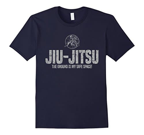 Mens Jiu Jitsu The Ground Is My Safe Space | Grappling T-Shirt 2XL Navy