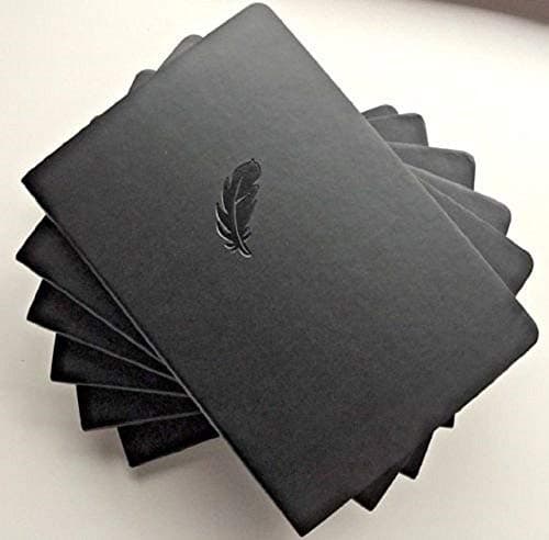 IDNY Personalized Leather Journal Leather Writing Notebook Soft Leather Cover Black