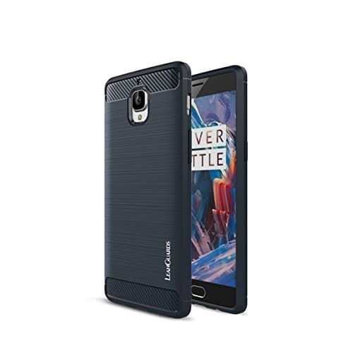 LeanGuards Rugged Armor Case Series Oneplus 3T Sleek n Tough Case with Superior Grip n Brushed Surface Blue Retail Packaging