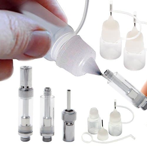 3 x 3ML Clear Steel Needle Tip Bottle with 10x, 1ML Ceramic Cartridges | Perfect for refilling cartridges, tattoo artists ink, kitchen ingredients, glue, paint or other liquids (Combo Pack)