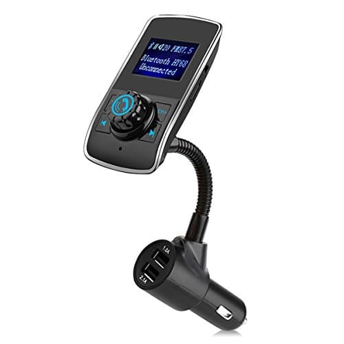 FM Transmitter , YESSHOW Bluetooth Wireless Car MP3 Music Player with USB Car Charger Radio Adapter Audio Receiver Stereo Music Tuner Modulator Support TF Card Hands-Free Calling for iPhone Android