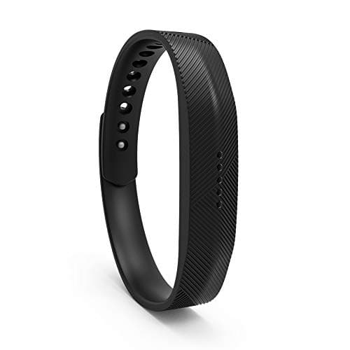 Compatible with Fitbit Flex 2 Bands, Classic Soft Silicon Replacement Band Sports Accessories Bracelet Band Strap Fitness Wrist Band Women Men Small Large (Black, Small (5.5" - 6.7"))