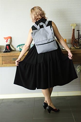 Backpack, Laptop Backpack, Vegan Fabric Bag for school & collage, Eco Friendly Bag, Unisex Travel Student Backpack, Canvas Waterproof Bag, Light Grey Bag, Handmade Designer