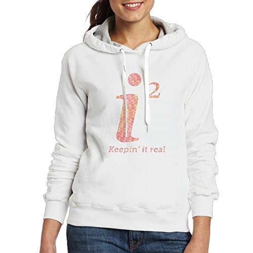Keepin IT Real Women's Chic Drawstring Long Sleeve Hooded Sweatshirt L