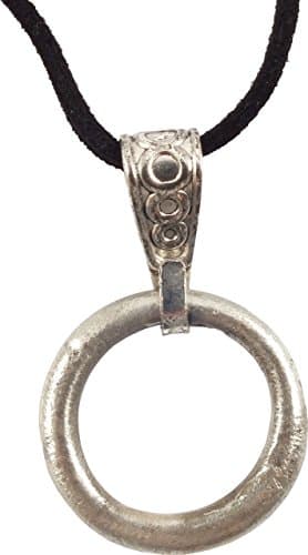 Authentic Ancient Artifact Pendant Jewelry Celtic Prosperity Ring Necklace c.400-100 BC