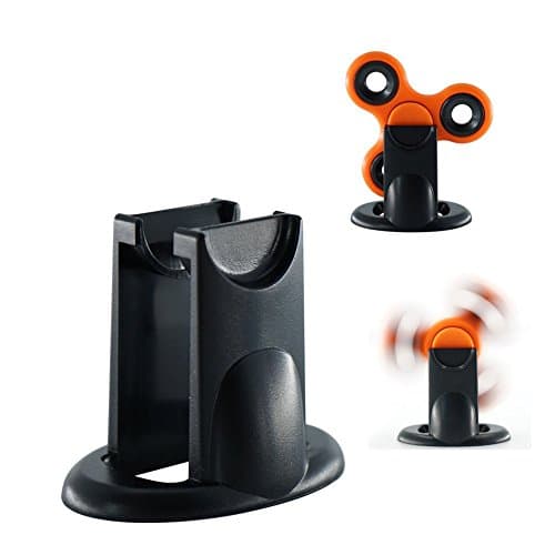 Banaroo Amazing Fidget Spinner Stand Best Accessory For Tri-spinner Hand Toys-Cool Stylish Strong Display Holder Organizer For Desk-Hands free Stress- Relieving Spinning (Black)