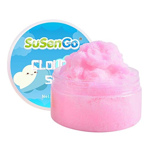 SuSenGo Cloud Slime, Pink Slime with Star Sequins, Snow Cloud Slime Scented Stress Toy for Kids and Adults, Fluffy Foam Slime, 200ml