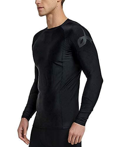 Men's Long Sleeve UPF 50+ Baselayer Skins Performance Fit Compression Rash Guard