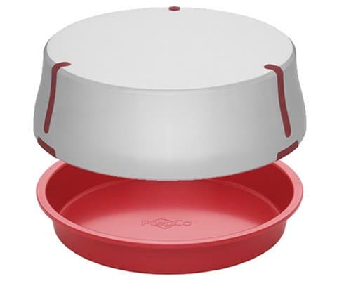 Bake Porter 9-Inch Cake Pan with Serving Cover, Red