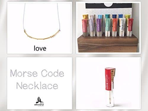Morse Code Love Necklace Handmade 14K Gold Filled Beads Spell Love Gift