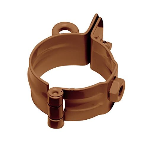 INEFA Pipe clamp DN 50, Brown Steel, Galvanized, rain Gutter, roof Gutter Brown ST