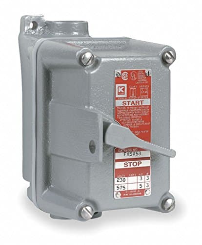 3-Pole Feed-Thru Motor Starter, 20 Amps AC, Enclosure NEMA Rating 3R, 7, 9