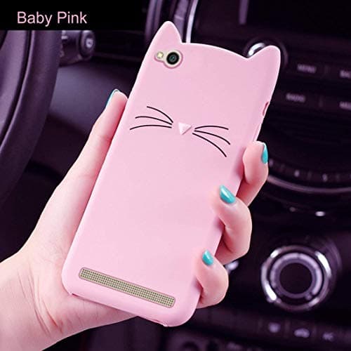 ANVIKA Cat Design Hello Kitty Back Case Cover for Xiaomi Redmi 5A/MI 5A-(Rose Gold)
