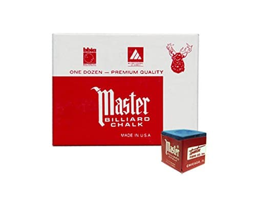 NEW One Dozen (12 pieces) BLUE Master Chalk Billiard Pool Table
