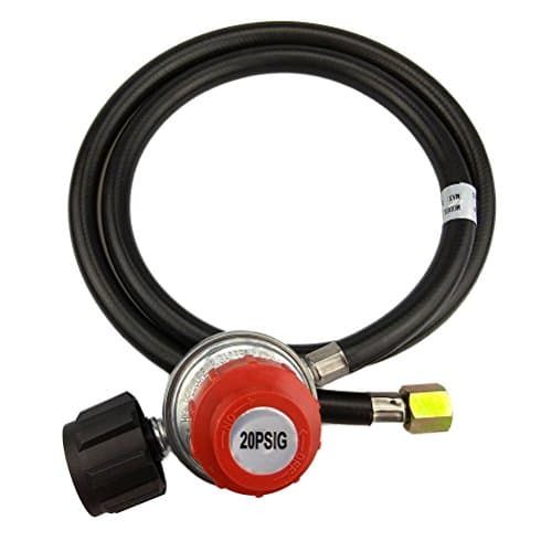 BaiFM QCC1/Type1 4FT High Pressure Propane 0-20 PSI Adjustable Regulator with 4Feet Hose - CSA Certified - Fits for Propane Burner Turkey Fryer Smoker BBQ Grill